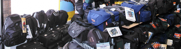 Camera bags, backpacks, lens cases from Tamrac, Lowepro, Hama and Vanguard